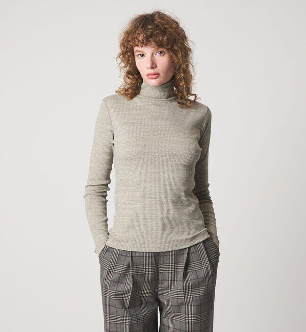 STEVEN ALAN「＜Steven Alan＞コットン リブ タートルネック カットソー」|Tシャツ・カットソー|MD.GRAY