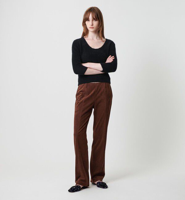 ATTISESSION「＜ATTISESSION＞ディープ ネック ニット トップス」|ニット・セーター|