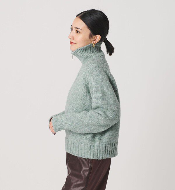 BEAUTY&YOUTH UNITED ARROWS「ウールナイロン ハーフジップ ニットプルオーバー」|ニット・セーター|