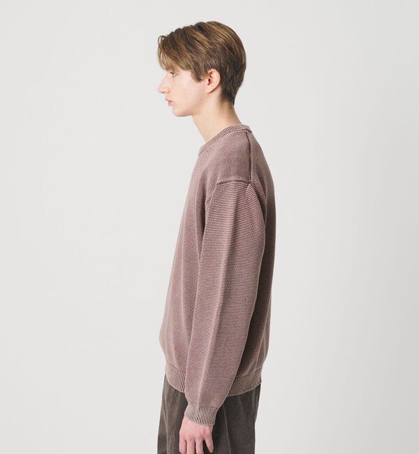 BEAUTY&YOUTH UNITED ARROWS「アシッドウォッシュ コットン クルーネック ニット 手洗い可能」|ニット・セーター|