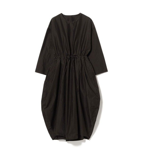 BEAMSBOY「HAVERSACK / Check Onepiece」|ワンピース|BROWN