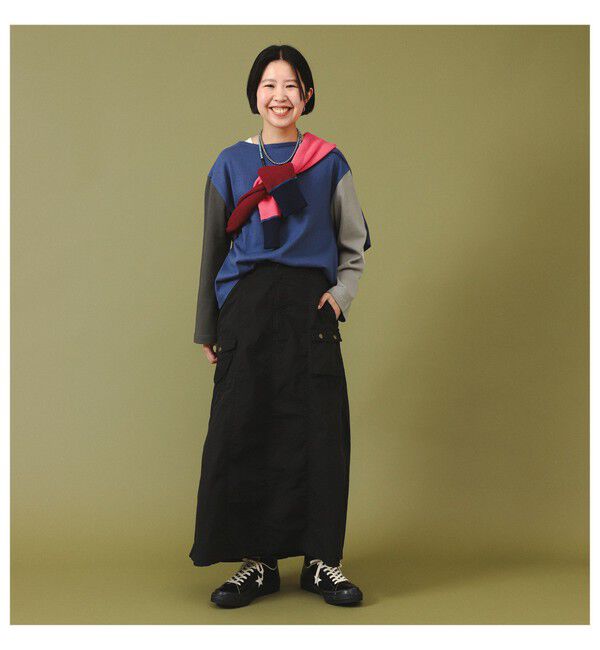 BEAMSBOY「コットン タイプライター ミリタリー スカート」|スカート|