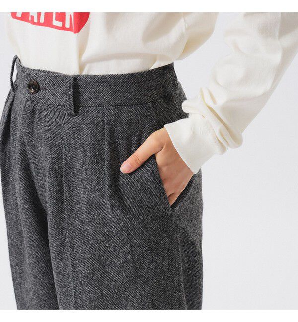 BEAMSBOY「ツイード ワイド スラックス」|スラックス|