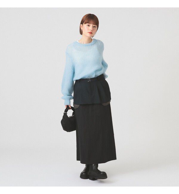 Ray BEAMS 「異素材 レイヤード スカート」|スカート|