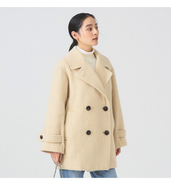 Ray BEAMS 「シャギー ダブル ハーフ コート」|その他|