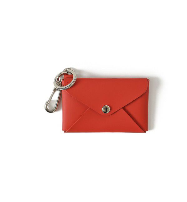 BEAMS「bPr BEAMS / ラバーレザー カードケース キーホルダー」|キーケース|RED