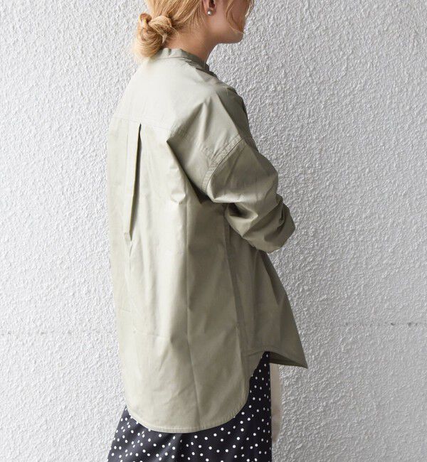 SHIPS any「《一部追加予約》SHIPS any:〈洗濯機可能〉REPREVE バンド カラー シャツ」|シャツ・ブラウス|