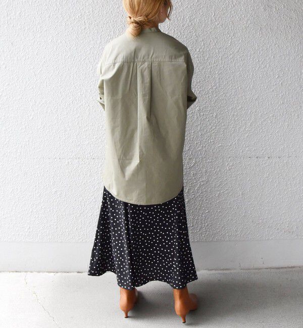 SHIPS any「《一部追加予約》SHIPS any:〈洗濯機可能〉REPREVE バンド カラー シャツ」|シャツ・ブラウス|