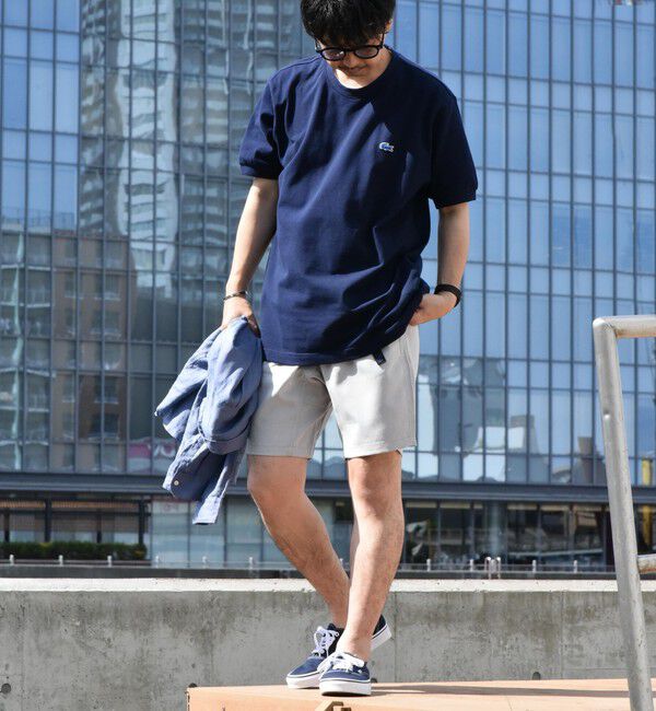 SHIPS any「【SHIPS any別注】LACOSTE: ワンポイント ロゴ ピケ クルーネック Tシャツ 24SS◇」|Tシャツ・カットソー|
