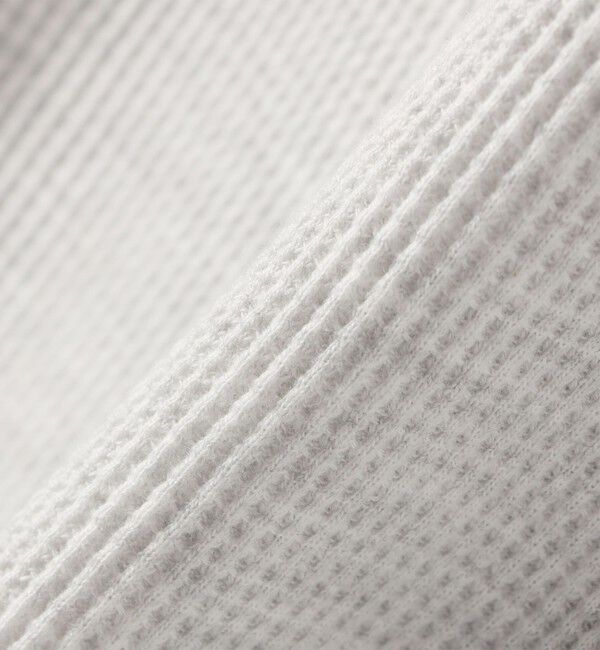 SHIPS any「SHIPS any:〈洗濯機可能〉ワッフル  レースアップ ラウンドヘム プルオーバー」|Tシャツ・カットソー|