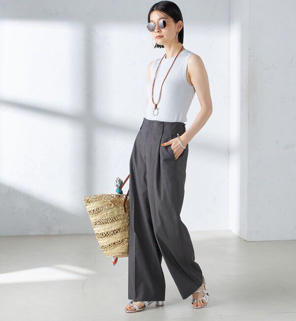 SHIPS for women「〈手洗い可能〉ラメ ノースリーブ ニット」|ニット・セーター|