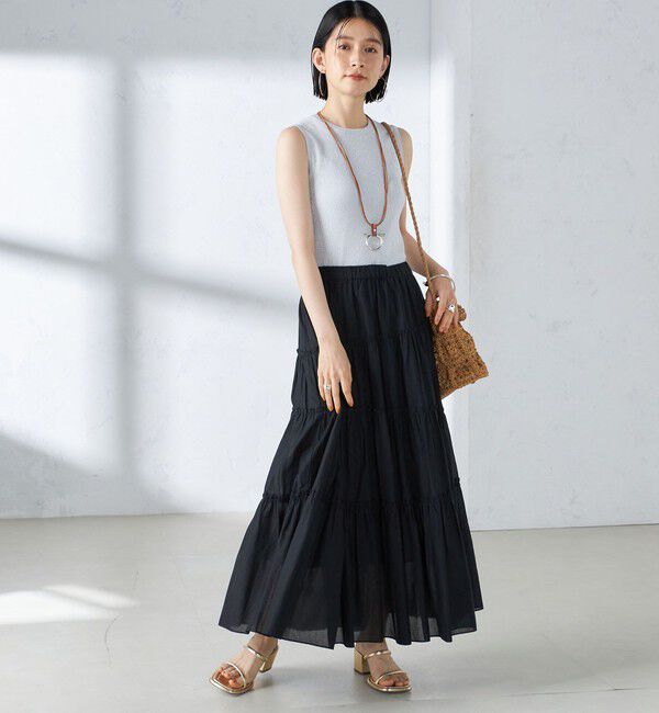 SHIPS for women「〈手洗い可能〉ラメ ノースリーブ ニット」|ニット・セーター|