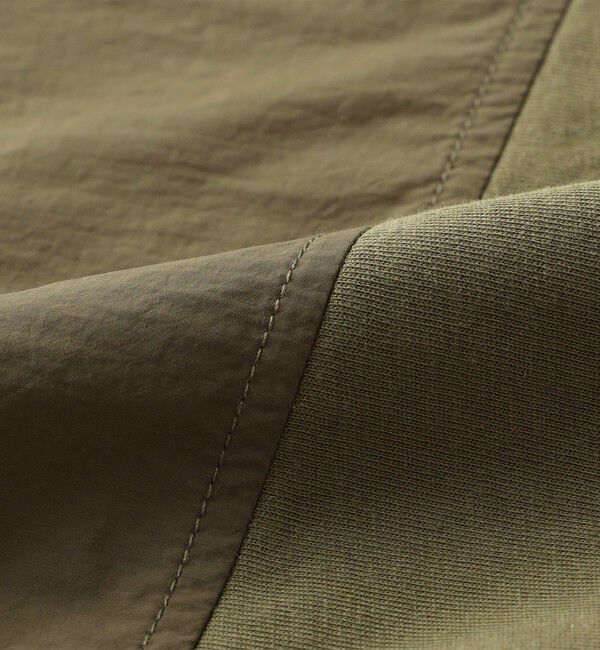 SHIPS any「SHIPS any: コットン / ナイロン コンビ スケアスリーブ スピンドル ワイド Tシャツ◇」|Tシャツ・カットソー|