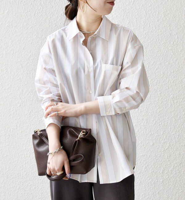 SHIPS any「《一部追加予約》SHIPS any:〈洗濯機可能〉REPREVE レギュラーカラー ルーズ ポケット シャツ」|シャツ・ブラウス|