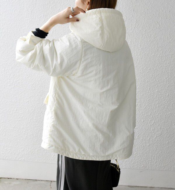 SHIPS any「SHIPS any:〈撥水加工〉中綿 パフ ダブルジップ フーディ ブルゾン」|ブルゾン・スタジャン|