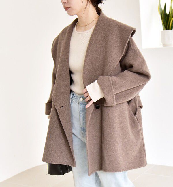 quaranciel「《一部追加予約》quaranciel: リバー ケープ ショート コート 25AW」|その他|