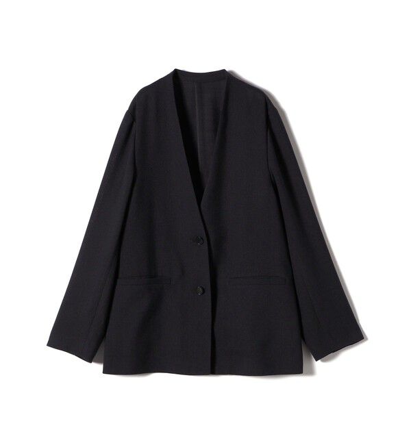 SHIPS for women「〈手洗い可能〉Asami 麻調合繊 カラーレス ジャケット」|ノーカラージャケット|
