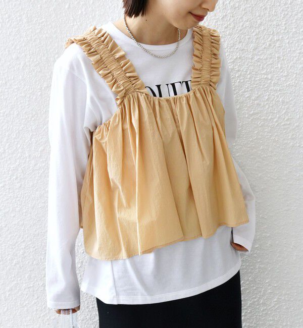 SHIPS for women「【WEB限定】〈洗濯機可能〉ショルダー フリル キャミソール」|シャツ・ブラウス|