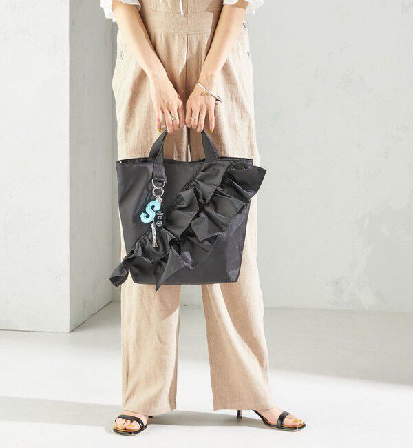 SHIPS for women「【WEB限定】チャーム 付き フリル トート」|トートバッグ|