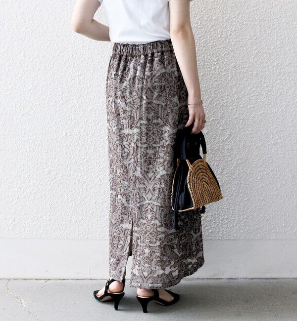 SHIPS any「SHIPS any:〈手洗い可能〉メッシュ ジャカード イージー Iライン スカート」|スカート|