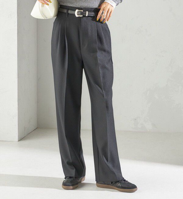 SHIPS for women「〈手洗い可能〉TUMUGITO(R) シャーク ツイード タック パンツ」|その他|