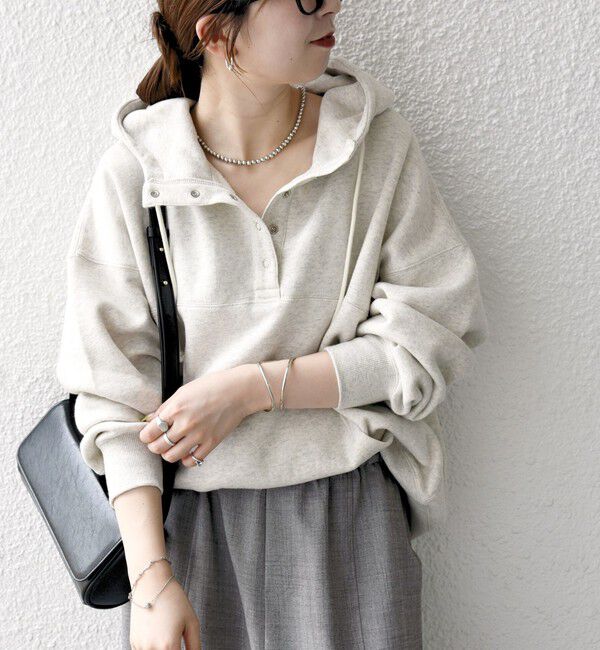 SHIPS any「SHIPS any:〈洗濯機可能〉USAコットン 裏起毛 フーディー ルーズ プルオーバー」|パーカー|