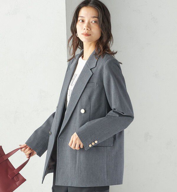 SHIPS for women「ウール ギャバジン ダブル ブレスト ジャケット」|テーラードジャケット|