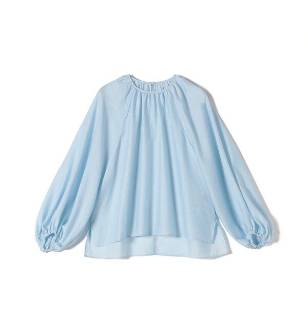 SHIPS for women「〈手洗い可能〉シアー バンブー ギャザー ブラウス」|シャツ・ブラウス|