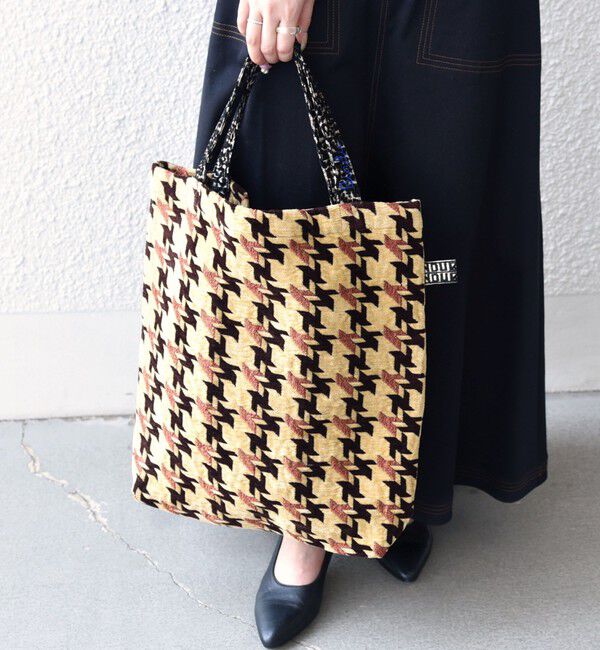 SHIPS any「【SHIPS any別注】BINDU: ジャカード 千鳥 トート バッグ」|トートバッグ|