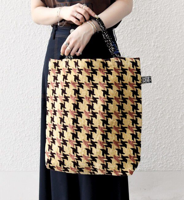 SHIPS any「【SHIPS any別注】BINDU: ジャカード 千鳥 トート バッグ」|トートバッグ|