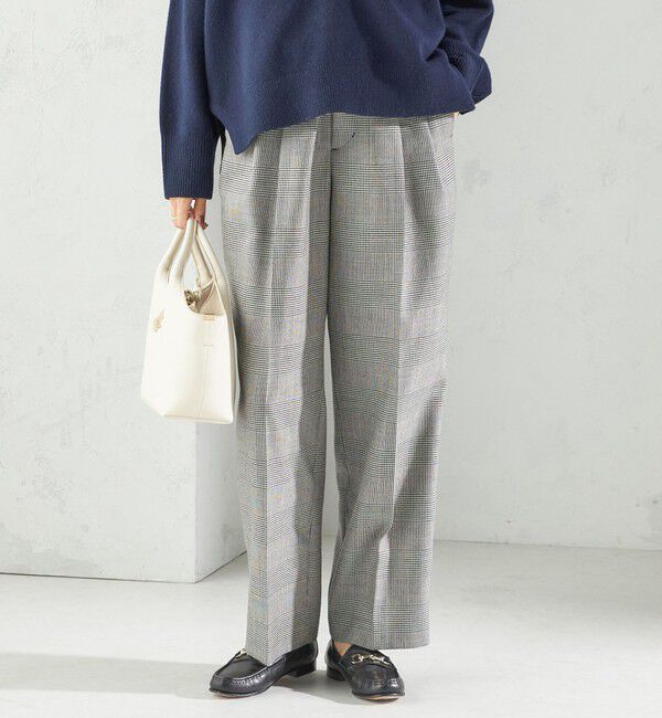 SHIPS for women「〈手洗い可能〉ウォッシャブル ウール タック パンツ」|その他|