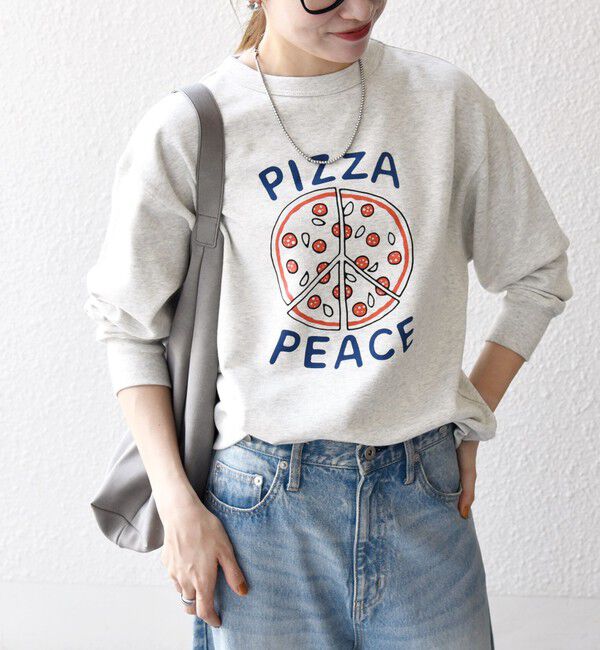 SHIPS any「【SHIPS any別注】THE KNiTS:〈洗濯機可能〉ロゴ プリント スウェット」|Tシャツ・カットソー|