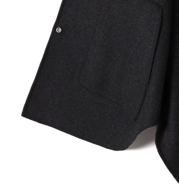 SHIPS for women「セミ 梳毛 配色 リバーシブル ノーカラー ショート コート」|ノーカラーコート|