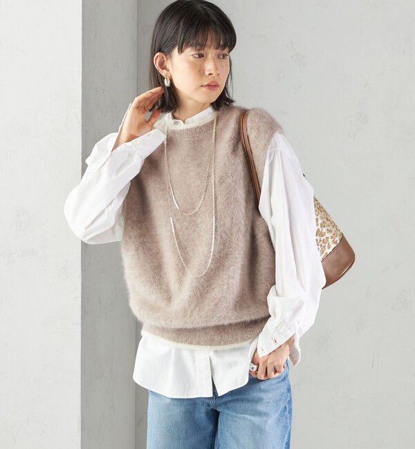 SHIPS for women「杢フォックス カシミヤ ニット ベスト」|ベスト・ジレ|