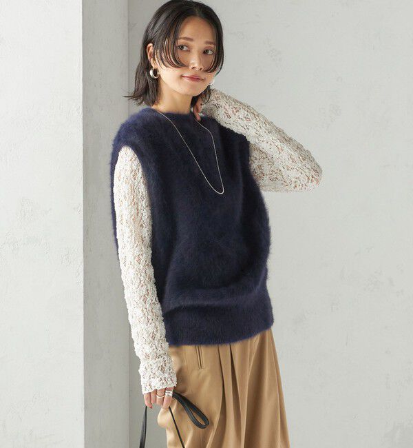 SHIPS for women「杢フォックス カシミヤ ニット ベスト」|ベスト・ジレ|