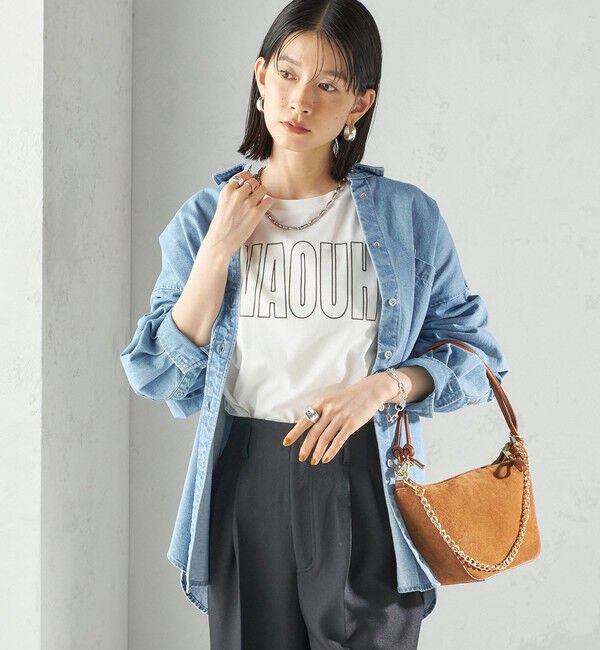 SHIPS for women「プリント ロゴ ロング スリーブ TEE」|Tシャツ・カットソー|