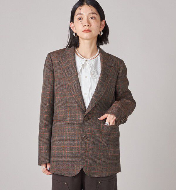 SHIPS for women「SHIPS NINE CASE: チェック テーラード ジャケット」|テーラードジャケット|