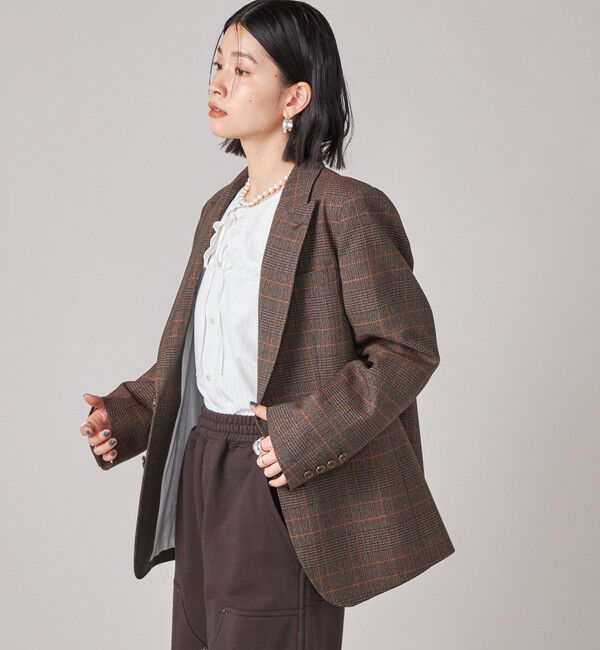 SHIPS for women「SHIPS NINE CASE: チェック テーラード ジャケット」|テーラードジャケット|