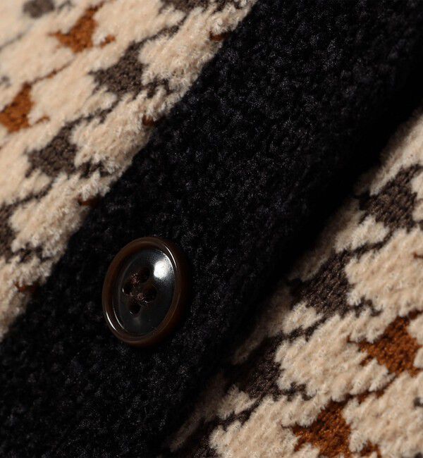 SHIPS any「《一部追加予約》SHIPS any:〈手洗い可能〉モールヤーン クルーネック 千鳥柄 カーディガン」|カーディガン|