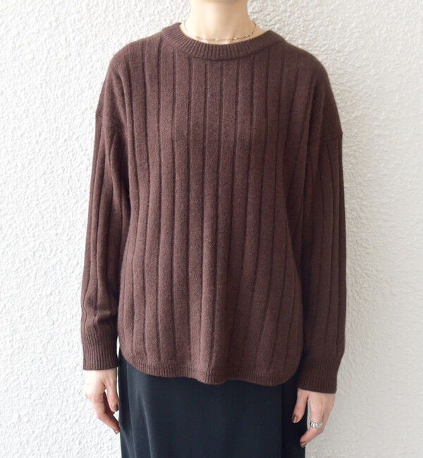 SHIPS any「SHIPS any:〈手洗い可能〉ヤク ワイドリブ ラウンドヘム ニット プルオーバー」|ニット・セーター|