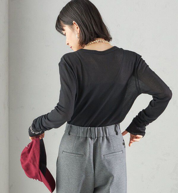 SHIPS for women「s.oyamadaコラボ:〈手洗い可能〉シアー テレコ ロング スリーブ TEE」|Tシャツ・カットソー|