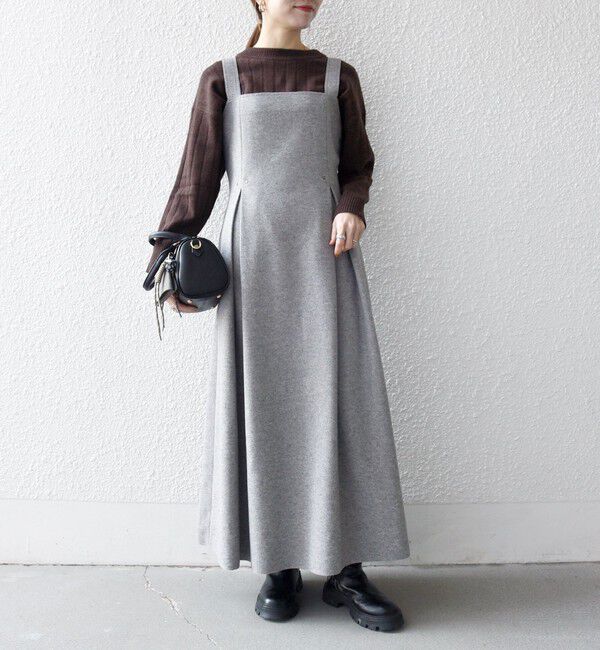 SHIPS any「SHIPS any: エア ニードル タック フレア ジャンパースカート」|ワンピース|