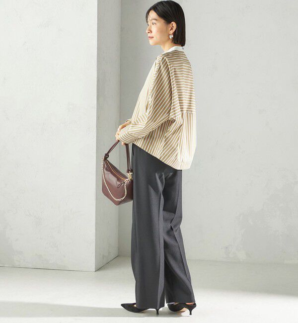 SHIPS for women「〈手洗い可能〉コットン ポリエステル ストライプ ドルマン 長袖 シャツ」|シャツ・ブラウス|