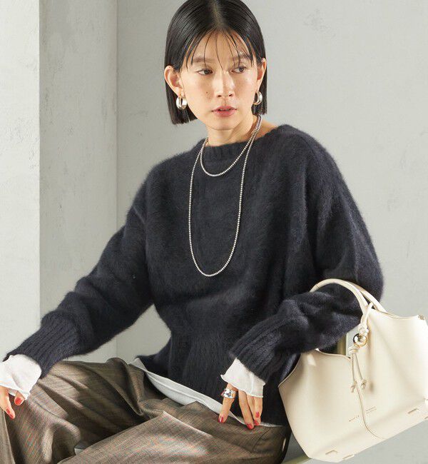 SHIPS for women「〈手洗い可能〉フォックス クルーネック ニット プルオーバー」|ニット・セーター|