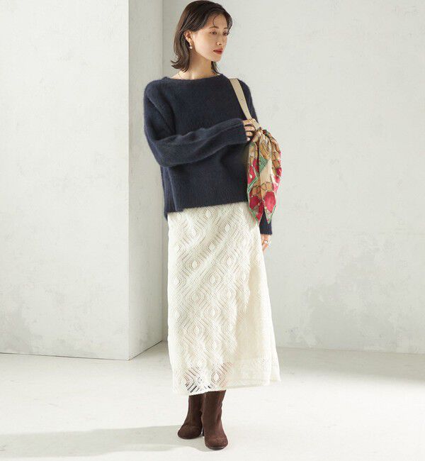 SHIPS for women「〈手洗い可能〉フォックス クルーネック ニット プルオーバー」|ニット・セーター|