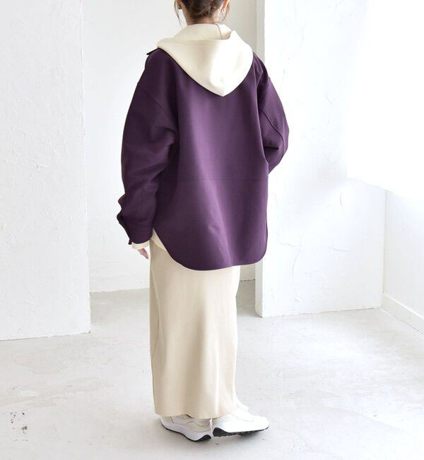 quaranciel「quaranciel:〈洗濯機可能〉ロゴ 刺繍 ウォーム シャツ」|シャツ・ブラウス|