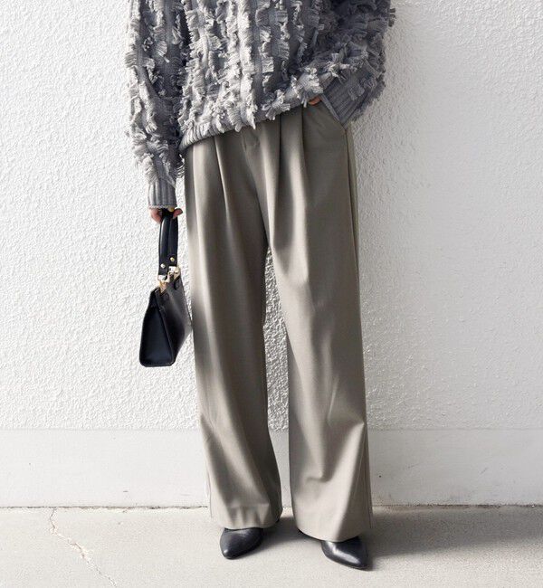 SHIPS any「SHIPS any:〈洗濯機可能〉ウォーム ストレッチ ハイウエスト 2タック パンツ」|その他|