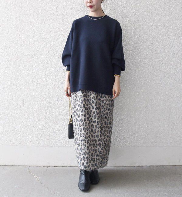 SHIPS any「SHIPS any:〈手洗い可能〉ダブルフェイス ボリュームスリーブ ニット プルオーバー」|ニット・セーター|