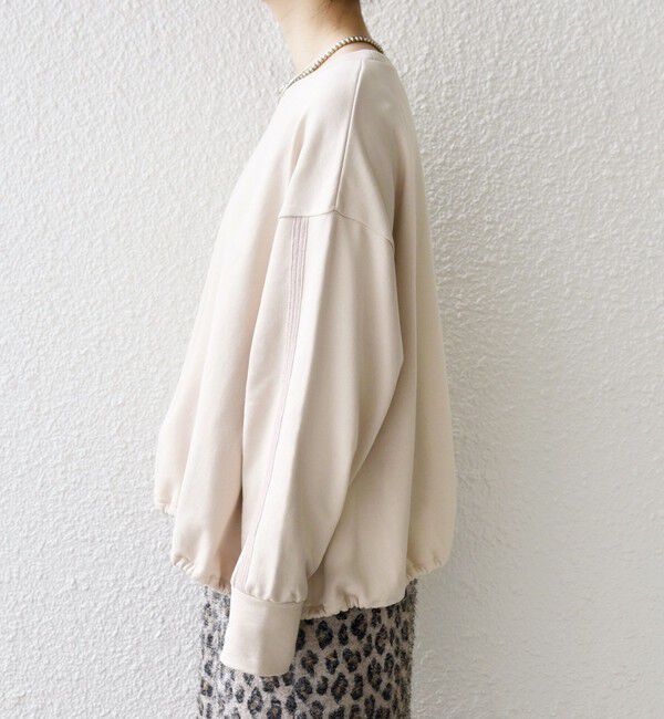 SHIPS any「SHIPS any:〈洗濯機可能〉裏毛 バイカラー ドロスト ルーズ スウェット プルオーバー」|スウェット・ジャージ|