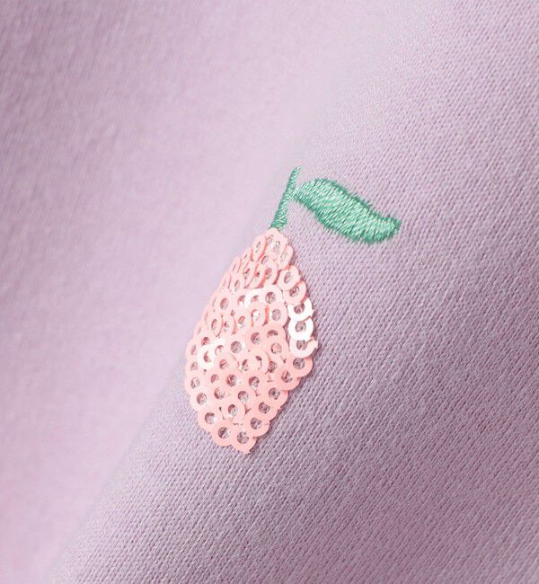 SHIPS KIDS「SHIPS KIDS:80～90cm /レモン スパンコール 刺繍 ロングスリーブ Tシャツ」|Tシャツ・カットソー|